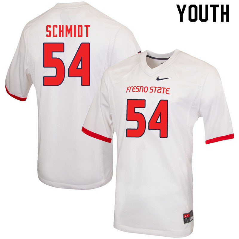 Youth #54 Bula Schmidt Fresno State Bulldogs College Football Jerseys Sale-White